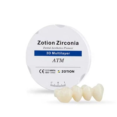 CADCAM A1/A2/A3 สีหลายทันตกรรมเซรามิค Zirconia Block เปล่า 10 มม.ถึง 25 มม. 3D Pro zirconia